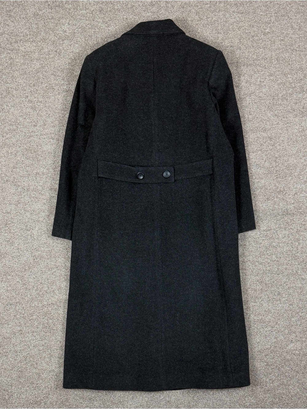 Vintage Forecaster Grey Long Wool Cashmere Overcoat Womens 10 Medium Winter Coat - Picture 2 of 10